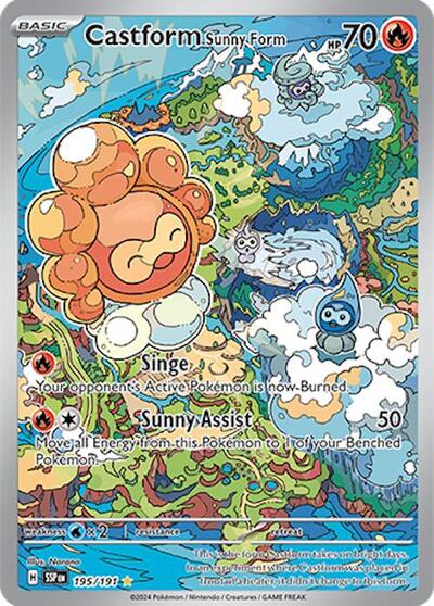 Castform Sunny Form - 195/191 (Illustration Rare) [SSP-195-IR]