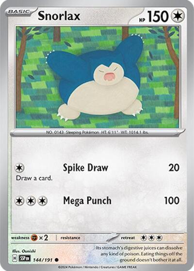 Snorlax - 144/191 (Common) [SSP-144-C]