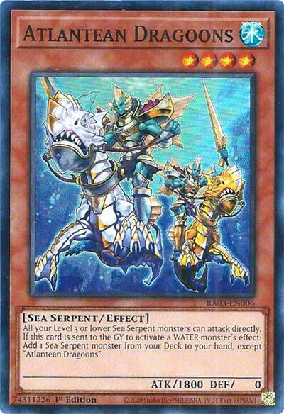 Atlantean Dragoons (Super Rare) [RA03-EN006-SuR]