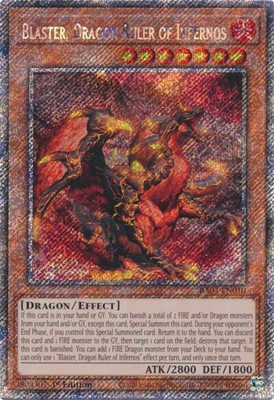 Blaster, Dragon Ruler of Infernos (Platinum Secret Rare) [RA03-EN010-PlSR]