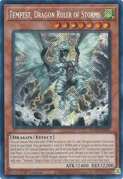 Tempest, Dragon Ruler of Storms (Secret Rare) [RA03-EN011-SeR]