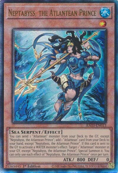 Neptabyss, the Atlantean Prince (Prismatic Ultimate Rare) [RA03-EN013-PUR]