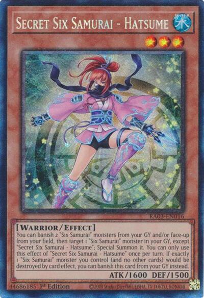 Secret Six Samurai - Hatsume (Prismatic Collector's Rare) [RA03-EN016-PCR]