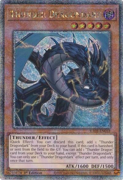 Thunder Dragondark (Quarter Century Secret Rare) [RA03-EN018-QCSR]