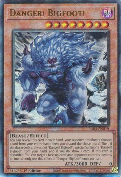 Danger! Bigfoot! (Prismatic Ultimate Rare) (Alternate Art) [RA03-EN019-PUR-ALT]