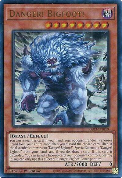 Danger! Bigfoot! (Ultra Rare) (Alternate Art) [RA03-EN019-UR-ALT]