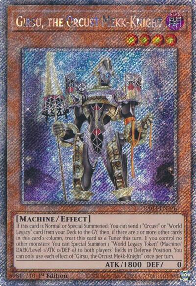 Girsu, the Orcust Mekk-Knight (Platinum Secret Rare) [RA03-EN026-PlSR]