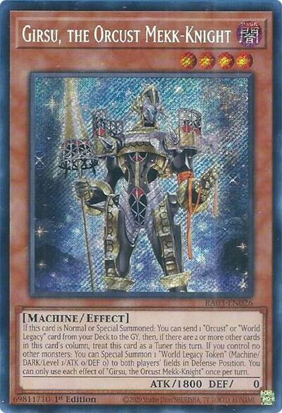 Girsu, the Orcust Mekk-Knight (Secret Rare) [RA03-EN026-SeR]