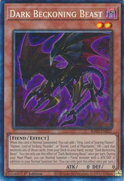 Dark Beckoning Beast (Prismatic Collector's Rare) [RA03-EN027-PCR]