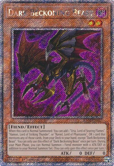 Dark Beckoning Beast (Platinum Secret Rare) [RA03-EN027-PlSR]