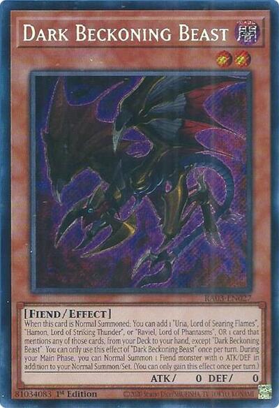 Dark Beckoning Beast (Secret Rare) [RA03-EN027-SeR]