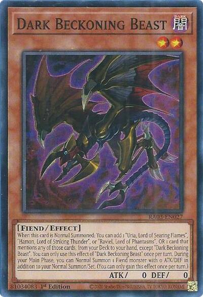 Dark Beckoning Beast (Super Rare) [RA03-EN027-SuR]