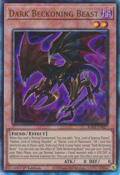 Dark Beckoning Beast (Prismatic Ultimate Rare) [RA03-EN027-PUR]