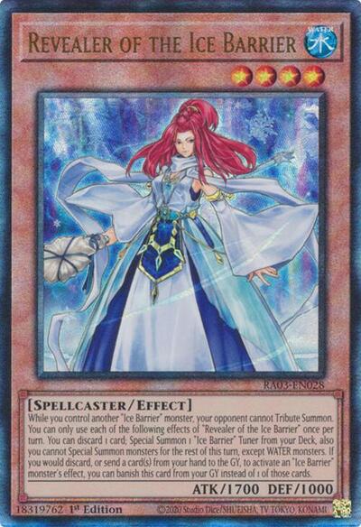 Revealer of the Ice Barrier (Prismatic Ultimate Rare) [RA03-EN028-PUR]