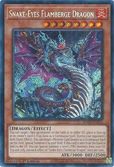 Snake-Eyes Flamberge Dragon (Secret Rare) [RA03-EN033-SeR]