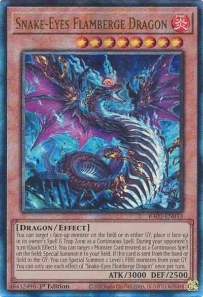 Snake-Eyes Flamberge Dragon (Prismatic Ultimate Rare) [RA03-EN033-PUR]