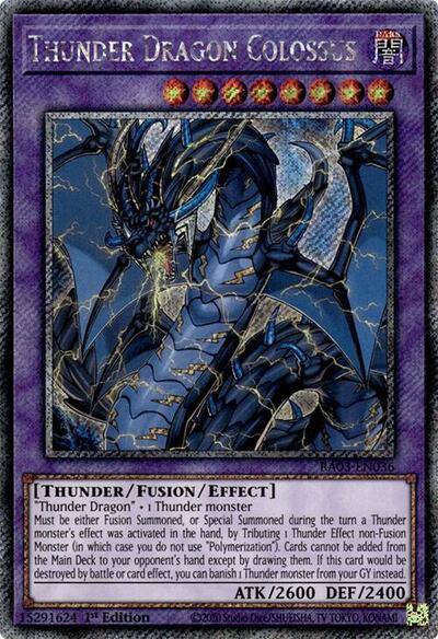 Thunder Dragon Colossus (Platinum Secret Rare) [RA03-EN036-PlSR]