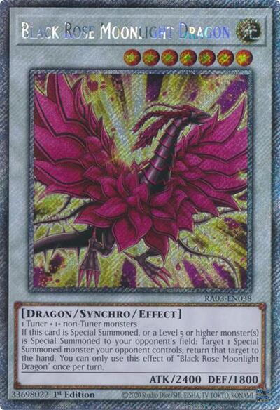 Black Rose Moonlight Dragon (Platinum Secret Rare) [RA03-EN038-PlSR]