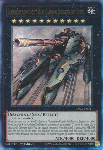 Superdreadnought Rail Cannon Juggernaut Liebe (Prismatic Ultimate Rare) [RA03-EN041-PUR]