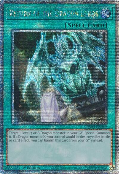 Return of the Dragon Lords (Quarter Century Secret Rare) [RA03-EN060-QCSR]