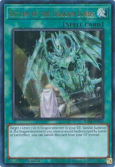 Return of the Dragon Lords (Ultra Rare) [RA03-EN060-UR]