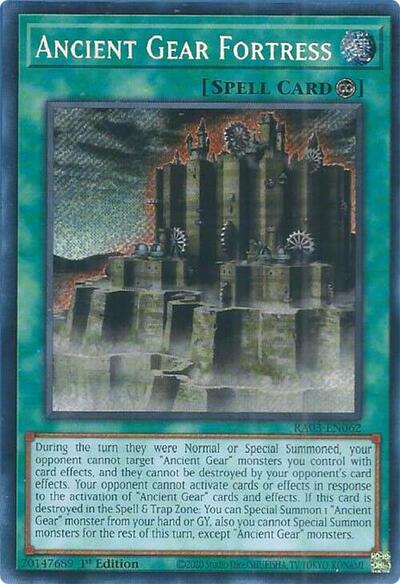 Ancient Gear Fortress (Secret Rare) [RA03-EN062-SeR]