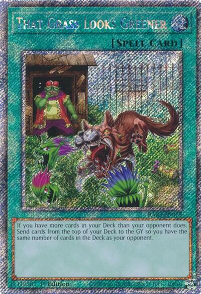 That Grass Looks Greener (Platinum Secret Rare) [RA03-EN063-PlSR]