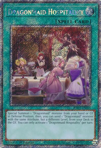 Dragonmaid Hospitality (Platinum Secret Rare) [RA03-EN068-PlSR]