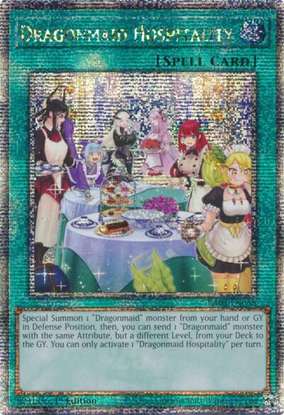 Dragonmaid Hospitality (Quarter Century Secret Rare) (Alternate Art) [RA03-EN068-QCSR-ALT]