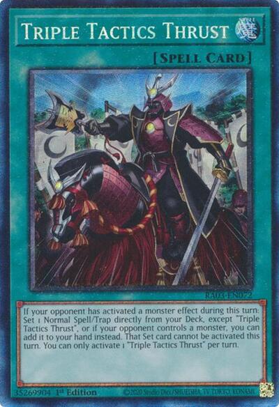 Triple Tactics Thrust (Prismatic Collector's Rare) [RA03-EN072-PCR]