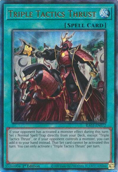 Triple Tactics Thrust (Prismatic Ultimate Rare) [RA03-EN072-PUR]