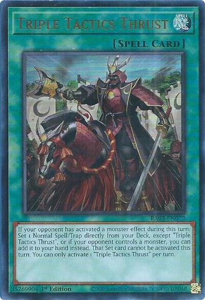 Triple Tactics Thrust (Ultra Rare) [RA03-EN072-UR]