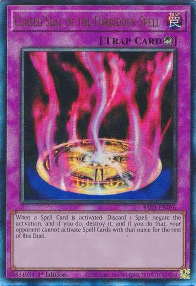 Cursed Seal of the Forbidden Spell (Prismatic Ultimate Rare) [RA03-EN076-PUR]