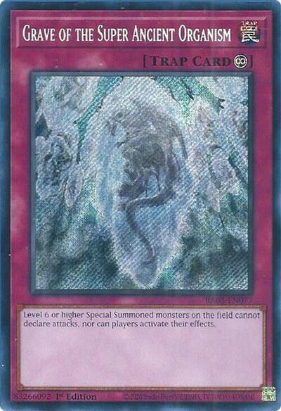 Grave of the Super Ancient Organism (Secret Rare) [RA03-EN077-SeR]