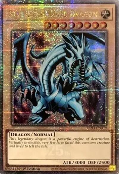 Blue-Eyes White Dragon (Quarter Century Secret Rare) [RA03-EN079-QCSR]