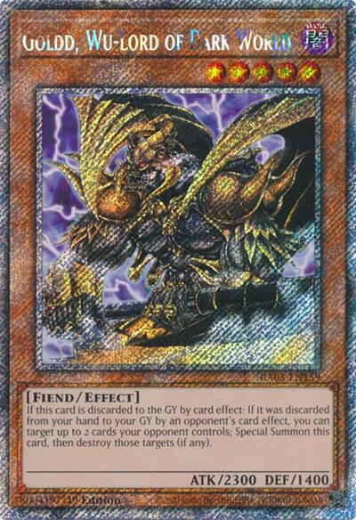 Goldd, Wu-Lord of Dark World (Platinum Secret Rare) [RA03-EN159-PlSR]