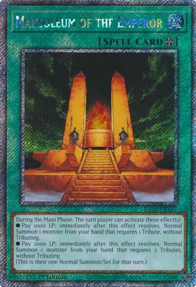 Mausoleum of the Emperor (Platinum Secret Rare) [RA03-EN167-PlSR]