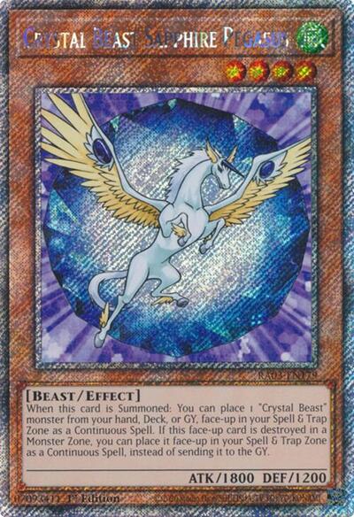 Crystal Beast Sapphire Pegasus (Platinum Secret Rare) [RA03-EN179-PlSR]