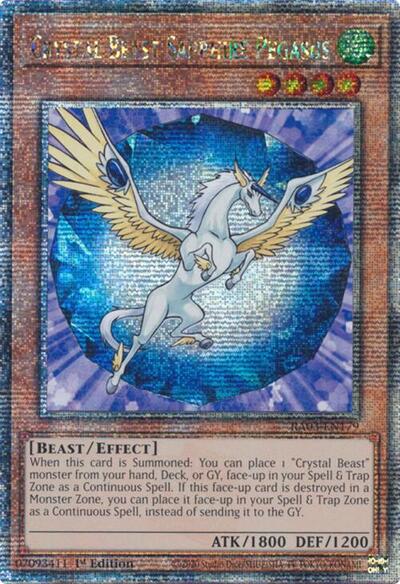 Crystal Beast Sapphire Pegasus (Quarter Century Secret Rare) [RA03-EN179-QCSR]