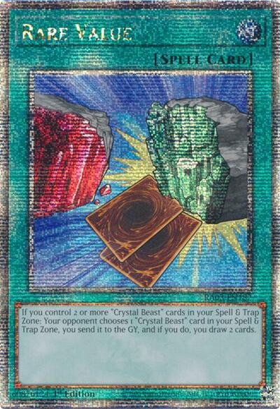 Rare Value (Quarter Century Secret Rare) [RA03-EN182-QCSR]