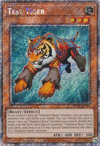 Test Tiger (Platinum Secret Rare) [RA03-EN189-PlSR]