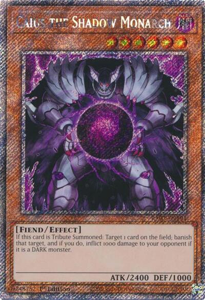 Caius the Shadow Monarch (Platinum Secret Rare) [RA03-EN194-PlSR]