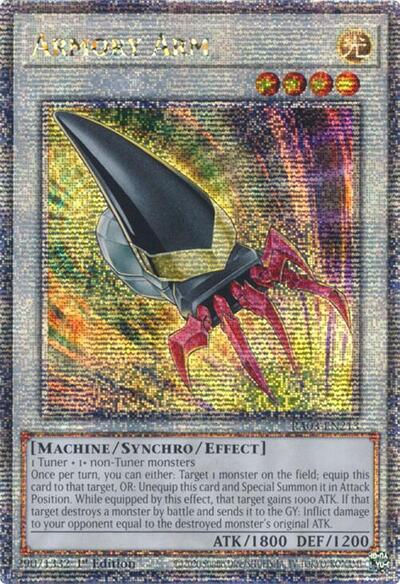 Armory Arm (Quarter Century Secret Rare) [RA03-EN213-QCSR]