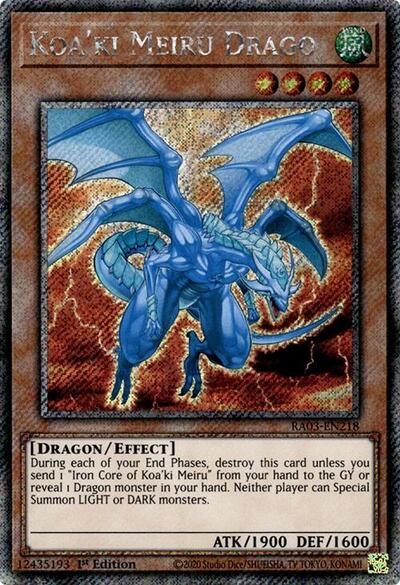 Koa'ki Meiru Drago (Platinum Secret Rare) [RA03-EN218-PlSR]