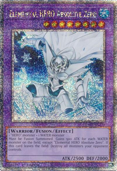 Elemental HERO Absolute Zero (Quarter Century Secret Rare) [RA03-EN231-QCSR]