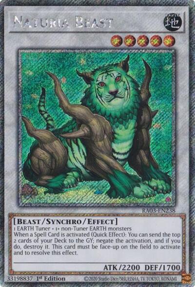 Naturia Beast (Platinum Secret Rare) [RA03-EN238-PlSR]