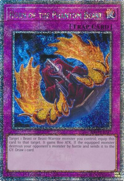 Horn of the Phantom Beast (Quarter Century Secret Rare) [RA03-EN241-QCSR]