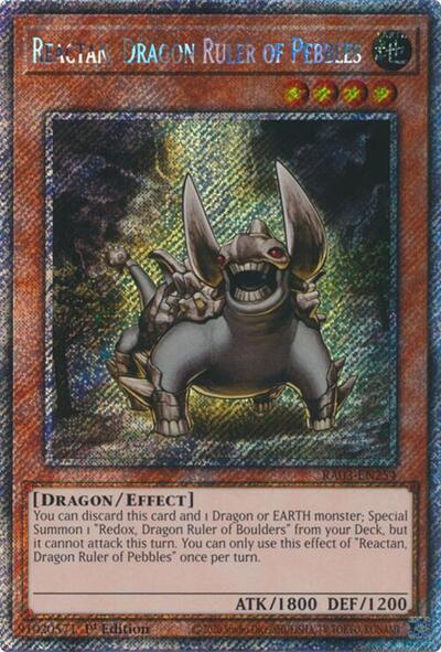 Reactan, Dragon Ruler of Pebbles (Platinum Secret Rare) [RA03-EN254-PlSR]