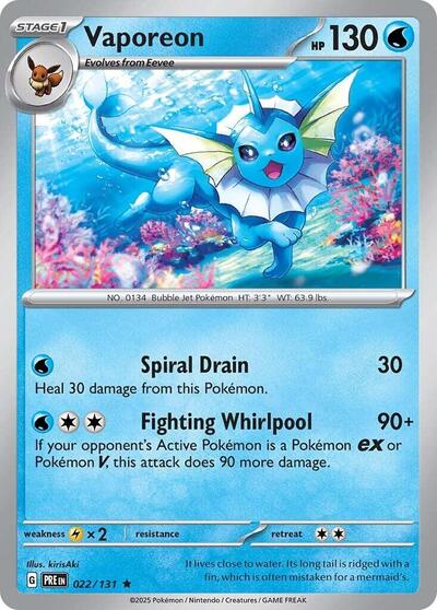 Vaporeon - 022/131 (Rare) [PRE-022-R]