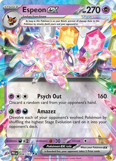 Espeon ex - 034/131 (Double Rare) [PRE-034-DR]